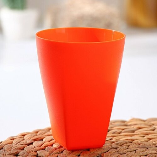 Стакан пластиковый 500 мл d9 см h115 см цвет оранжевый 458₽