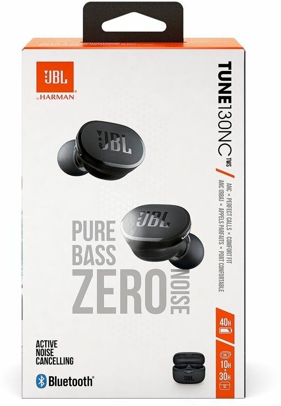 Наушники True Wireless JBL TUNE 130NC TWS Black (JBLT130NCTWSBLK)