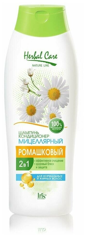 IRIS cosmetic Iris Herbal Care Шампунь-кондиционер Мицеллярный "Ромашковый" 400мл