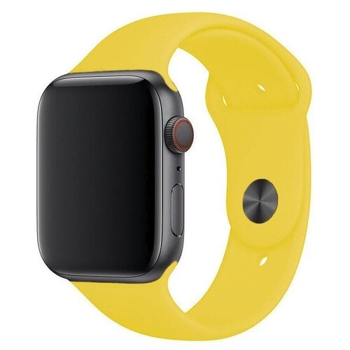 Силиконовый ремешок для Apple Watch 42/44/45mm пастельно желтый