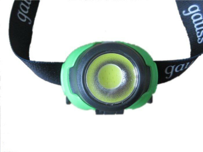 Фонарь налобный Gauss GFL302 3W 120lm 3xAAA LED