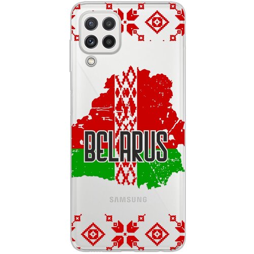 Силиконовый чехол Mcover для Samsung Galaxy A22 с рисунком Belarus силиконовый чехол mcover для samsung galaxy a22 с рисунком санта на скейте