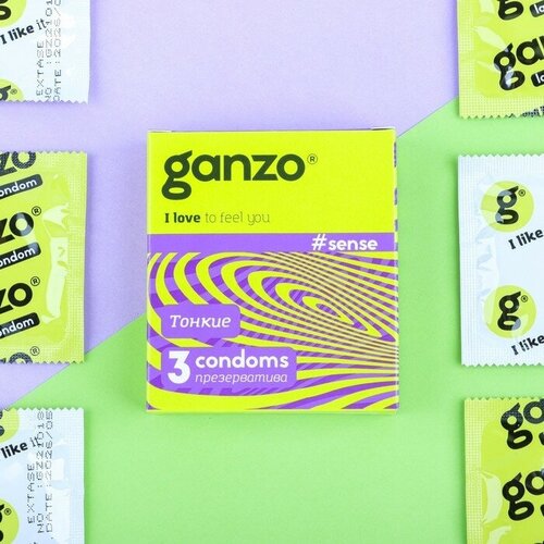 Ganzo Презервативы «Ganzo» Sense, тонкие, 3 шт.