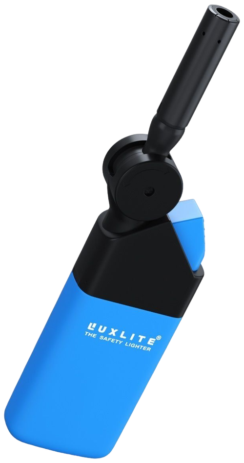Бытовая зажигалка LUXLITE 580, заправляемая, цвет голубой
