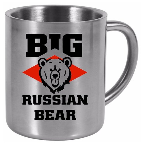 фото Металлическая кружка большой русский медведь drabs