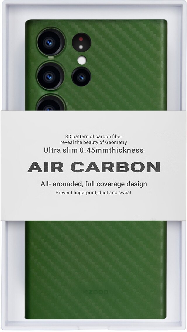 Чехол для Samsung Galaxy S23 Ultra AIR Carbon-Зелёный