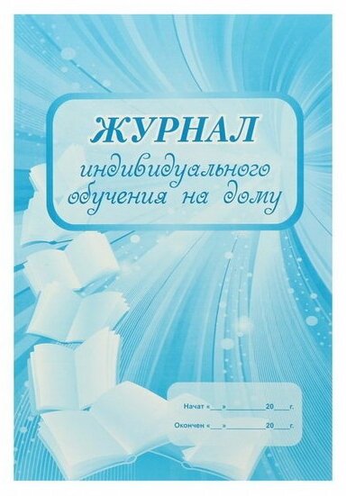 Журнал индивидуального обучения на дому А4, 24 листа, обложка мелованный картон 215 г/?2, блок писчая бумага 60 г/?2