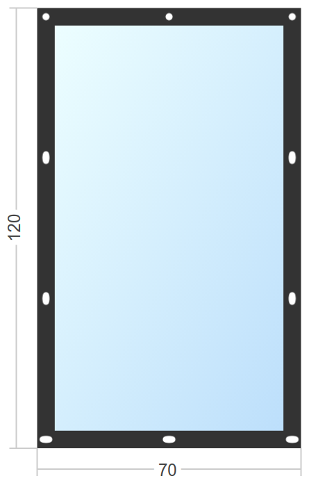 Мягкое окно Софтокна 70х120 см съемное, Французский замок, Прозрачная пленка 0,7мм, Черная окантовка, Комплект для установки - фотография № 3