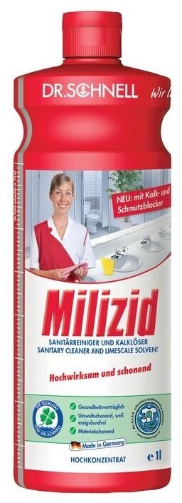 Средство для сантехники Dr.Schnell Milizid, концентрат 1л, профессиональный (143387)