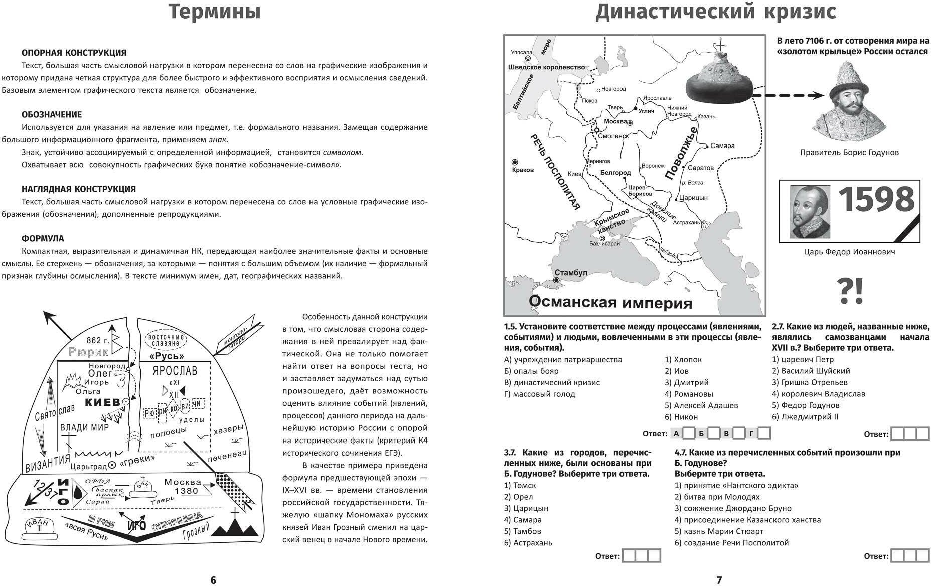 История России. XVII в. Карты. Графика. Тесты. От Федора Иоанновича до Петра Великого - фото №5