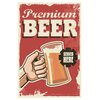 Табличка настенная Ekoramka ''Premium beer'', металлическая - изображение
