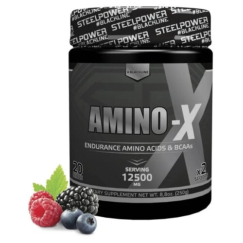 фото Steelpower аминокислотный комплекс amino-x, вкус "манго", 250 гр, steelpower