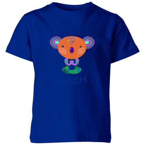 Футболка Us Basic, размер 12, синий детская футболка дзен коала в позе лотоса яркий персонаж 140 темно розовый