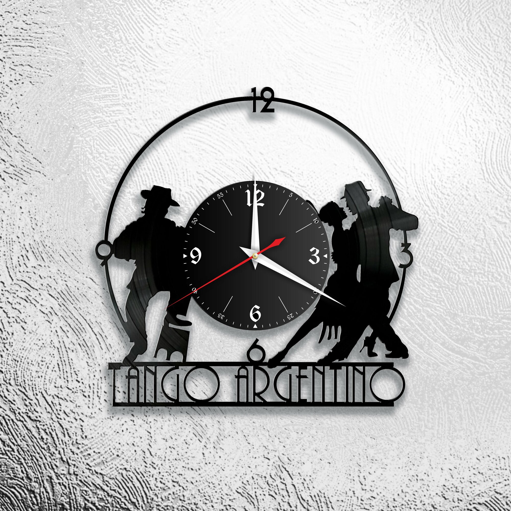 Настенные часы из виниловой пластинки Аргентинское танго