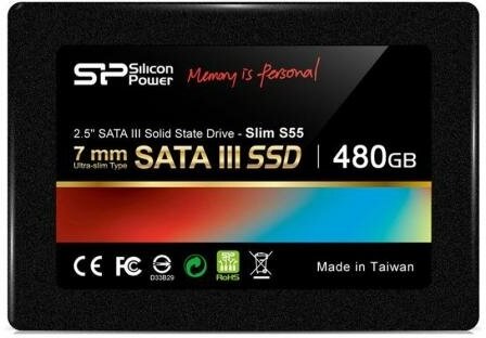 Твердотельный накопитель SSD 2.5" 480 Gb Silicon Power Velox S55 Read 556Mb/s Write 500Mb/s SATA III SP480GBSS3S55S25