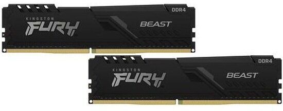 Оперативная память Kingston DDR4 8Gb (2x4Gb) 3200 MHz pc-25600 FURY Beast Black (KF432C16BBK2/8)