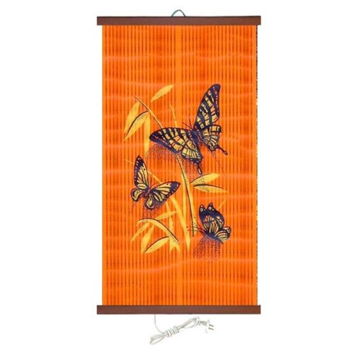фото Инфракрасный обогреватель пленочный настенный бархатный cезон (бабочки на оранжевом) бархатный сезон