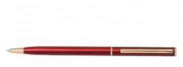 Ручка шариковая Brauberg Slim Burgundy подарочная синяя 0.7мм - фото №2