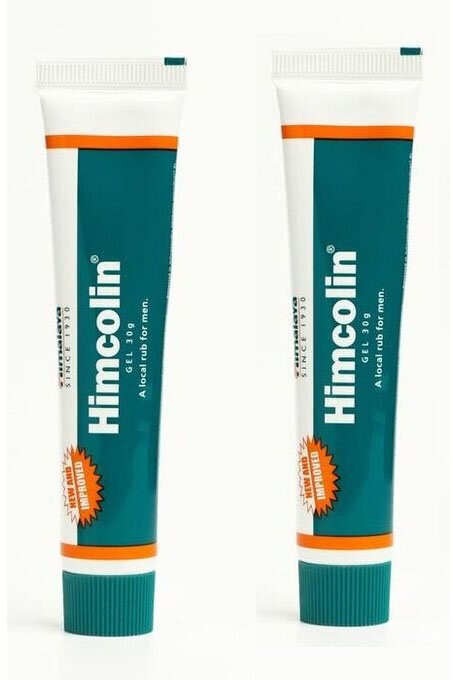 Гель Химколин Хималая Хербалс (Himcolin Himalaya Herbals) при нарушении эректильной функции, для повышения полового влечения у мужчин, 2х30 г.