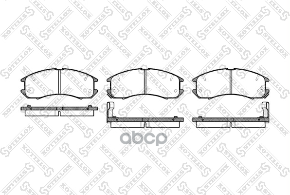 284 002-Sx_=273 02=Fdb576 ! Колодки Дисковые П Mazda 626 1.8-2.0D 87-90, Ford Probe 2.2 88-92 Stellox арт. 284002SX