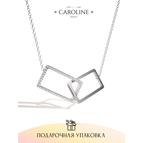 Колье Caroline Jewelry, длина 47 см, серебряный