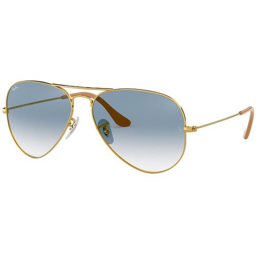 солнцезащитные очки ray ban шестиугольные оправа металл с защитой от уф устойчивые к появлению царапин золотой Солнцезащитные очки Ray-Ban, золотой, голубой