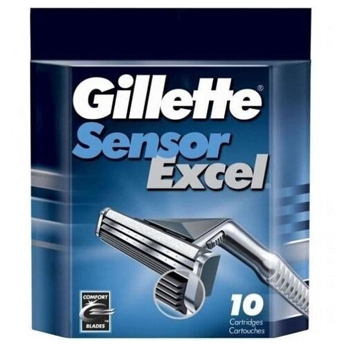 Gillette Сменные кассеты для бритья Sensor Excel, 10шт