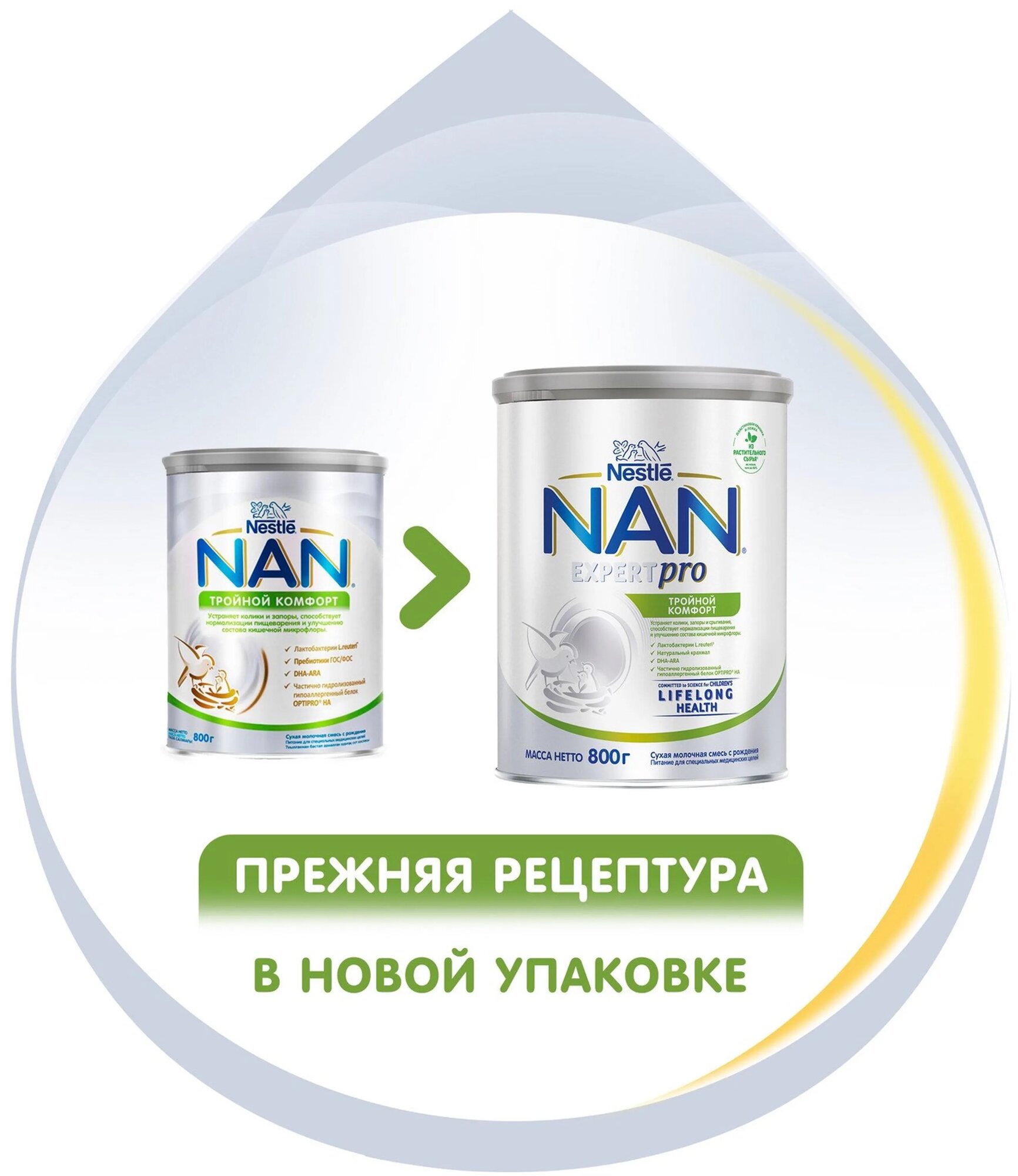 Смесь Nestle NAN молочная сухая Тройной комфорт 400 г NAN (Nestle) - фото №9