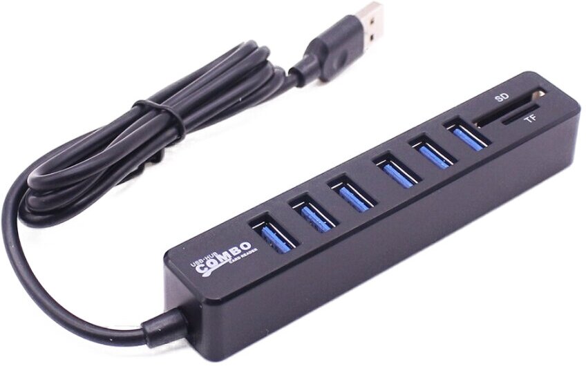 USB HUB 6 (концентратор) + карты памяти SD / TF / картридер USB разветвитель переходник адаптер