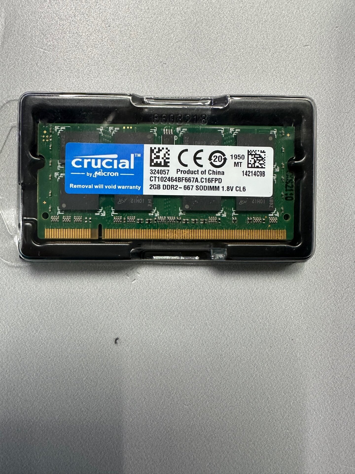 Оперативная память Crucial 2 ГБ DDR2 667 МГц SODIMM CT102464BF667A. C16FPD