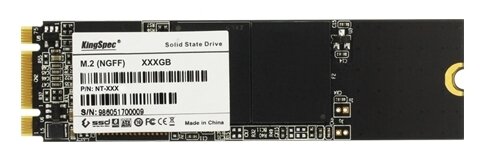 Накопитель SSD M.2 2280 KINGSPEC NT-256 256GB SATA 6Gb/s 3D MLC 500/480MB/s MTBF 1M