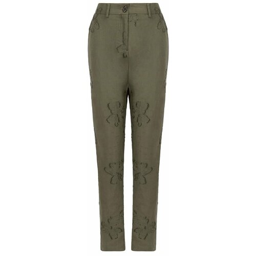 фото Брюки damir doma, прямой силуэт, повседневный стиль, размер 46, хаки