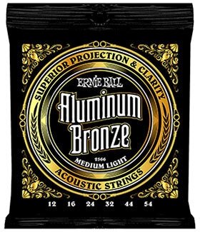 Ernie Ball 2566 струны для акуст. гитары ALUMINUM BRONZE MEDIUM LIGHT(12-16-24w-32-44-54)