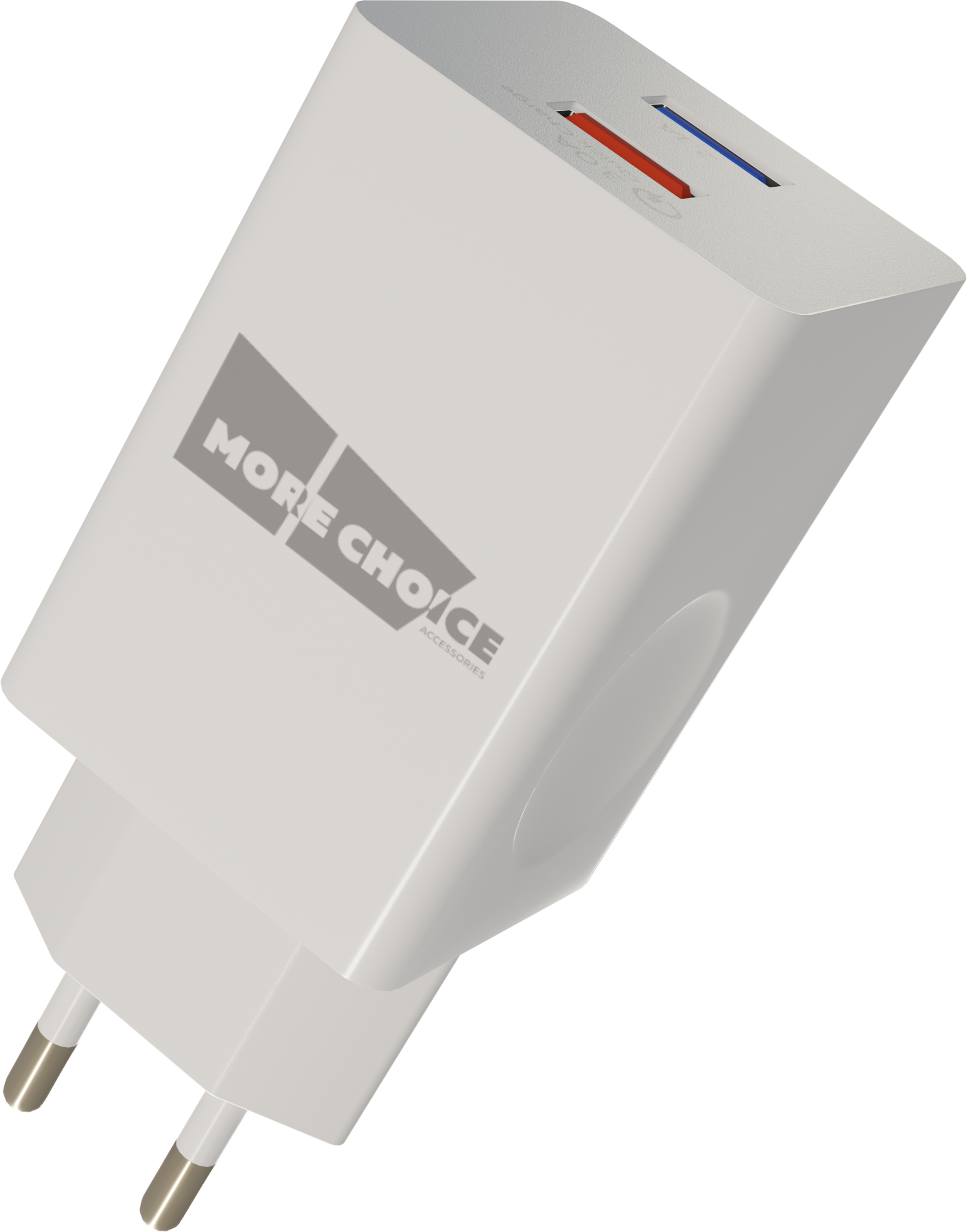 Сетевое зарядное устройство More choice Smart 2USB 3.0A QC3.0 NC55QC (White) - фото №1