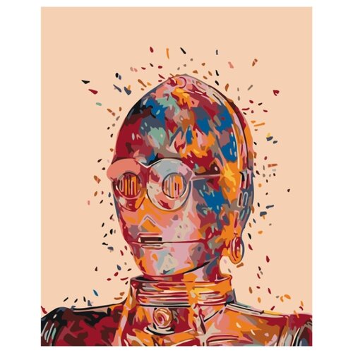 Радужный робот Раскраска картина по номерам на холсте картина по номерам живопись по номерам 40 x 50 ktmk 95317