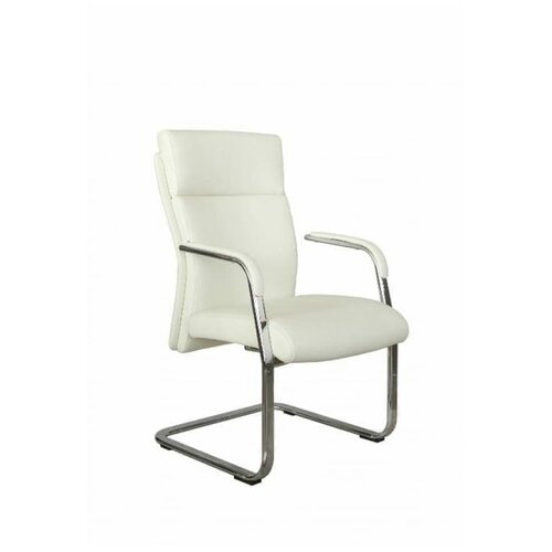 Кресло Riva Chair С1511, Цвет обивки: белый, Цвет корпуса: хром