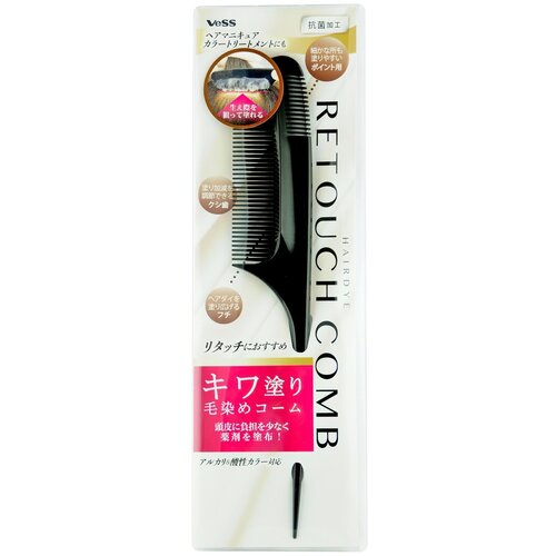 VESS Hair Dyeing Retouch Comb Расческа-гребень для окрашивания и укладки волос с частыми зубцами, арт. 812675