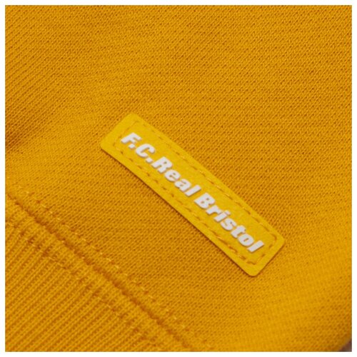 фото Мужская толстовка f.c. real bristol star applique team crew neck жёлтый, размер m f.c.real bristol