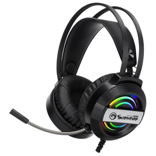 фото Pc игровая гарнитура marvo hg8902 gaming headset с подсветкой rgb, пк