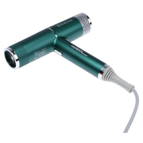 Фен Sakura SA-4051GR 1600 Вт 3 скорости 3 темп режима концентратор шнур 18 м зеленый 330600₽