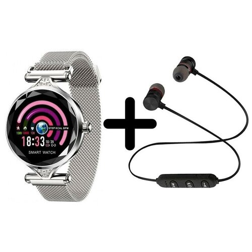 Умные часы BandRate Smart BRSH11SS-SET1 с беспроводными наушниками шагомером тонометром 1095000₽