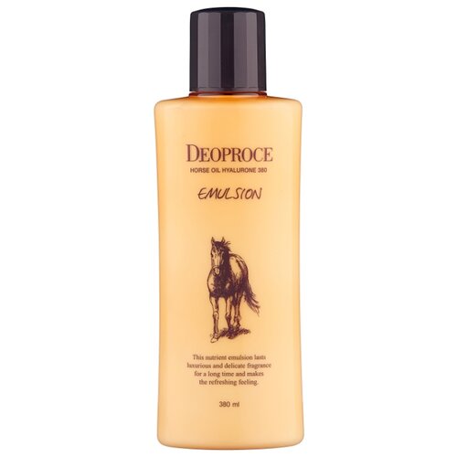 фото Deoproce horse oil hyalurone emulsion эмульсия для лица с гиалуроновой кислотой и лошадиным жиром, 380 мл