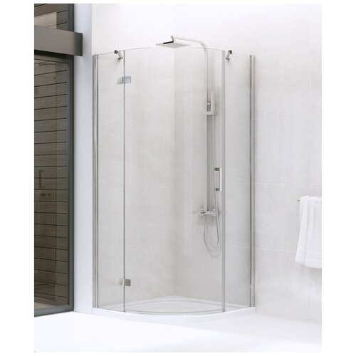Ограждение душевое угловое с распашной дверью NEW TRENDY NEW MERANA L K-0326 хром 900x900x1950