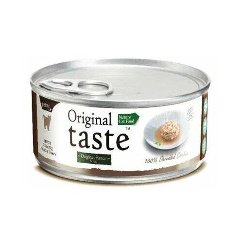 Влажный корм для кошек беззерновой PETTRIC ORIGINAL TASTE ADULT CAT GRAIN FREE TUNA & CHICKEN с тунцом и курицей в соусе , 6 шт х 70 гр сосиски ремит chicken original 180 г