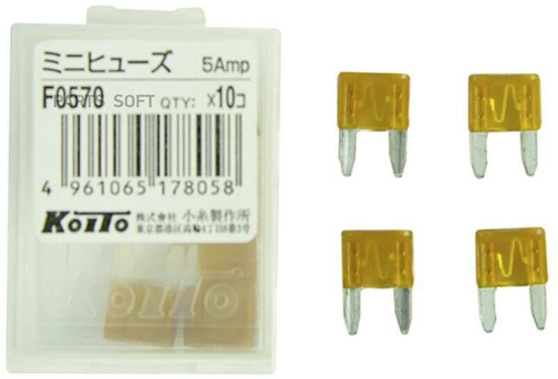 KOITO F0570 Предохранители 5A - мини (пласт. упаковка 10 шт.)