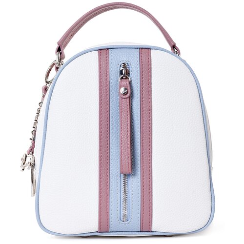фото Рюкзак женский labbra натуральная кожа, белый, голубой, розовый