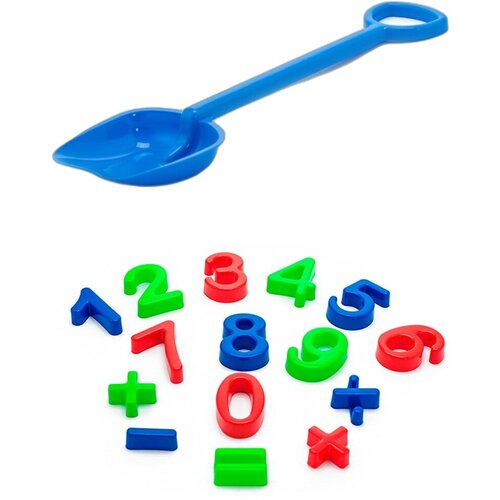 Игрушки для песочницы для снега Арифметика + Лопатка 50 см. синяя, каролина тойз игрушки для песочницы для снега детский автомобиль молния желтый песочный набор арифметика каролина тойз