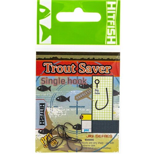 фото Крючок одинарный hitfish trout saver single hook (без бородки) №4