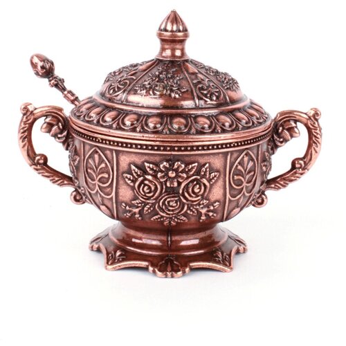 Для кухни Турция Сахарница с ложкой и крышкой Медь 3430₽