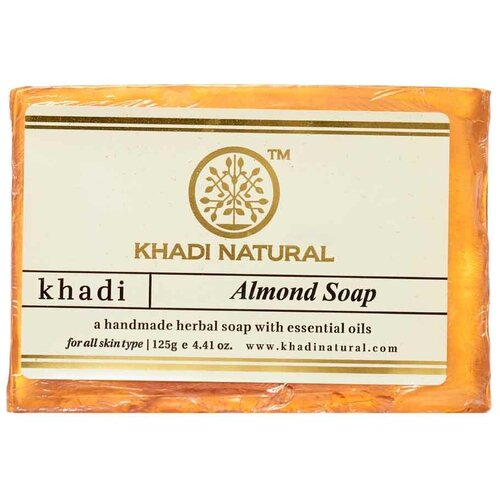 khadi natural мыло кусковое coconut milk KHADI NATURAL Натуральное мыло ручной работы с экстратом миндаля 125г